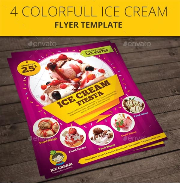 Ice Cream Flyer Template Design