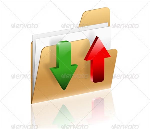 Download and Upload Folder Icon Template