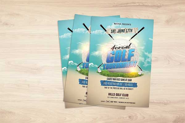 Golf Tournament PSD Flyer Template