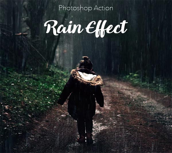 Rain Effect 2 Photoshop Action