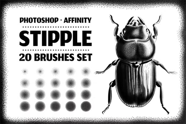 Stipple Photoshop Brushes