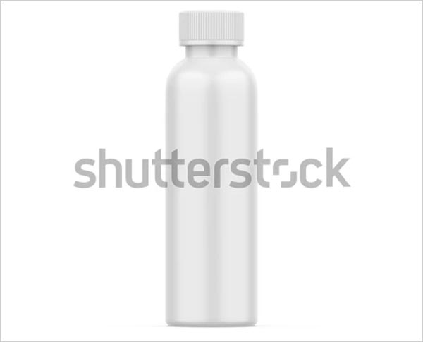 Blank Plastic Vector Water Bottle Mockup
