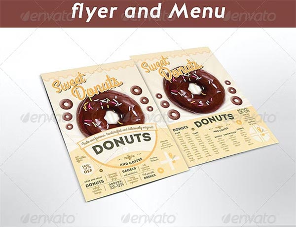 Sweet Donuts Flyer and Menu Template
