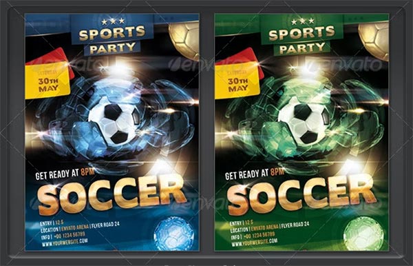 Soccer Sports Event Party Flyer