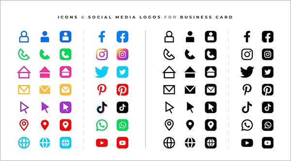 Free Vector Social media logos and icons set