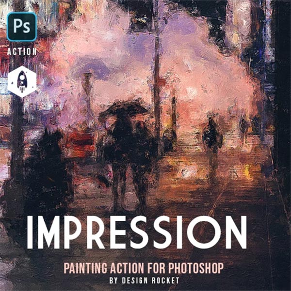Impression Painting Action for Photoshop