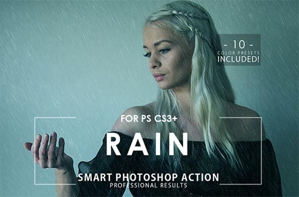 Rain Photoshop Action
