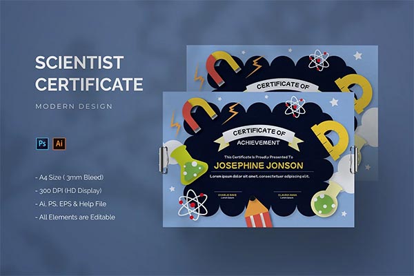 Scientist Certificate Template