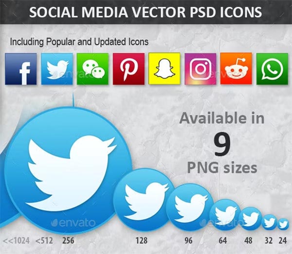 Social Media Vector Icons Template