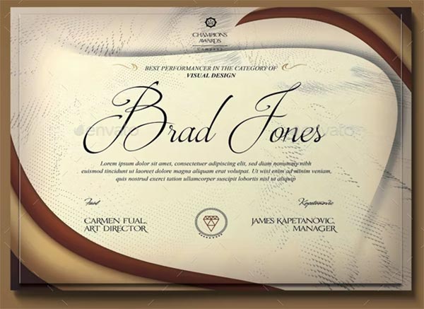 Multipurpose Modern Branding Certificate