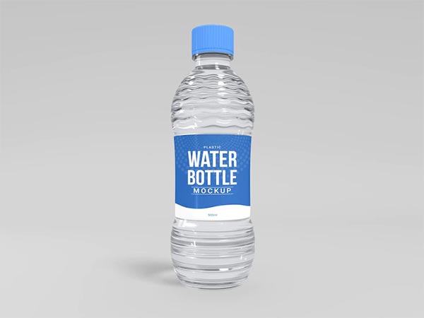 Free PSD Plastic Water Bottle Mockup