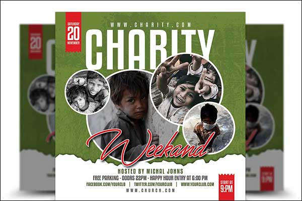 Charity Event PSD Flyer Template