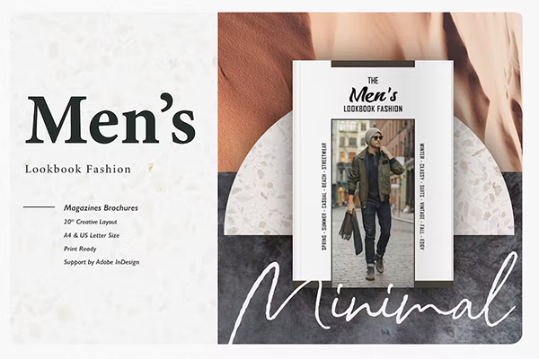Men Lookbook Fashion Magazine Template